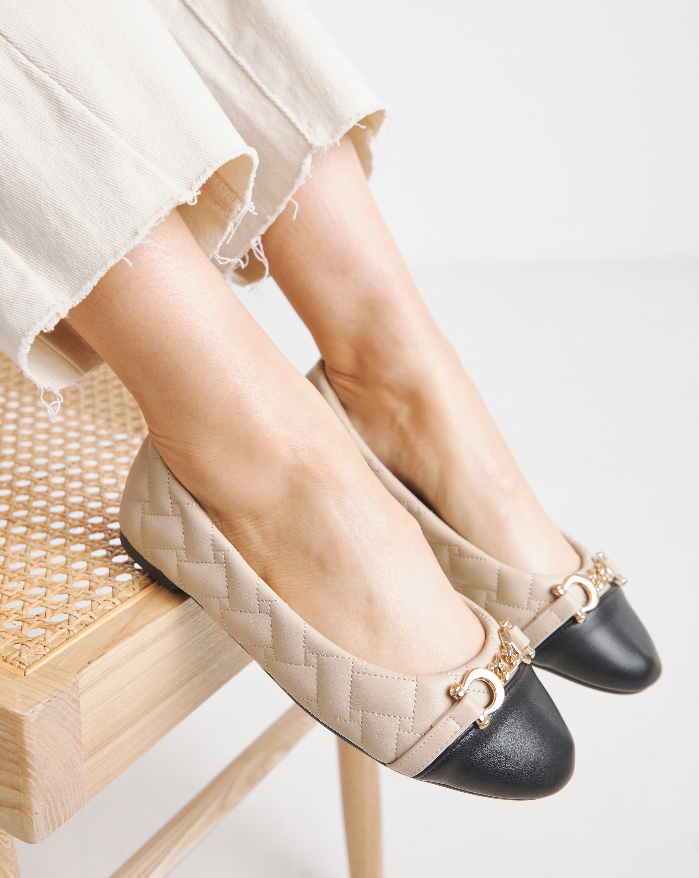 Quilted Ballerina with Trim Ex Wide