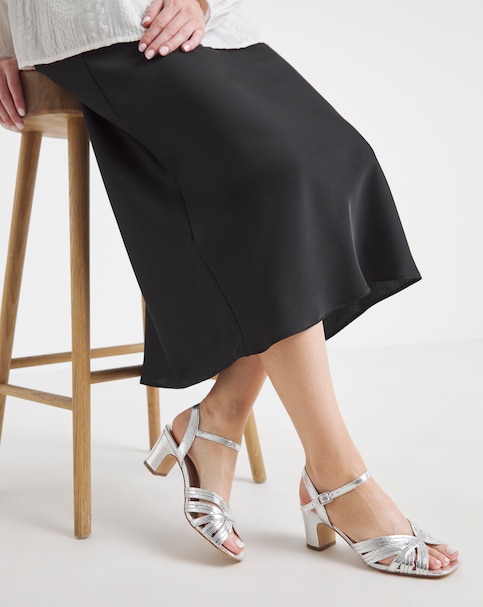 Strappy Block Heel Sandal Wide