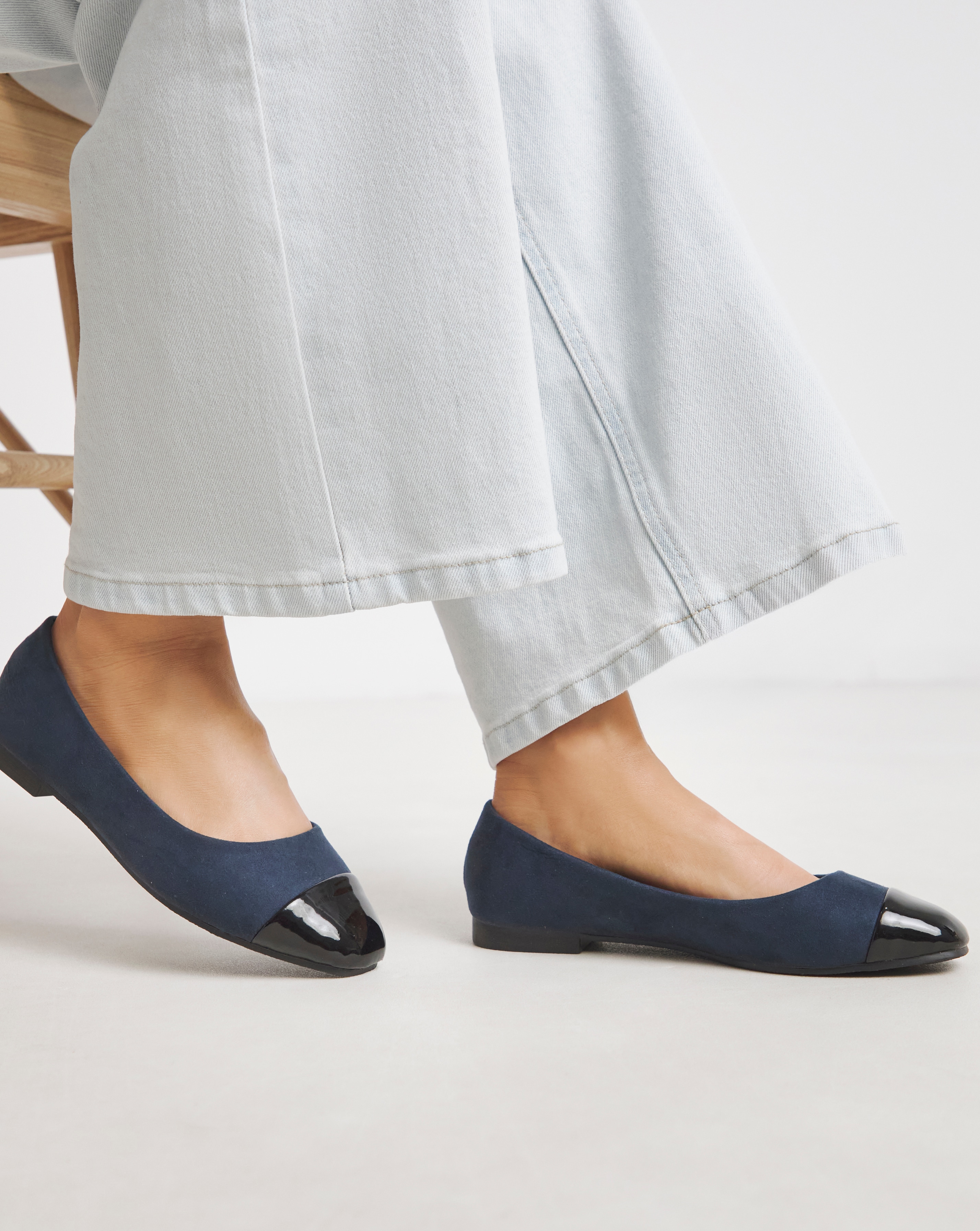 Toe Cap Ballerina Wide