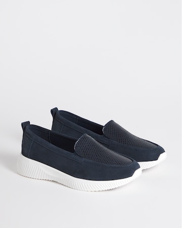 Heavenly Soles Fia Sporty Leather Loafer - Wide Fit (E)