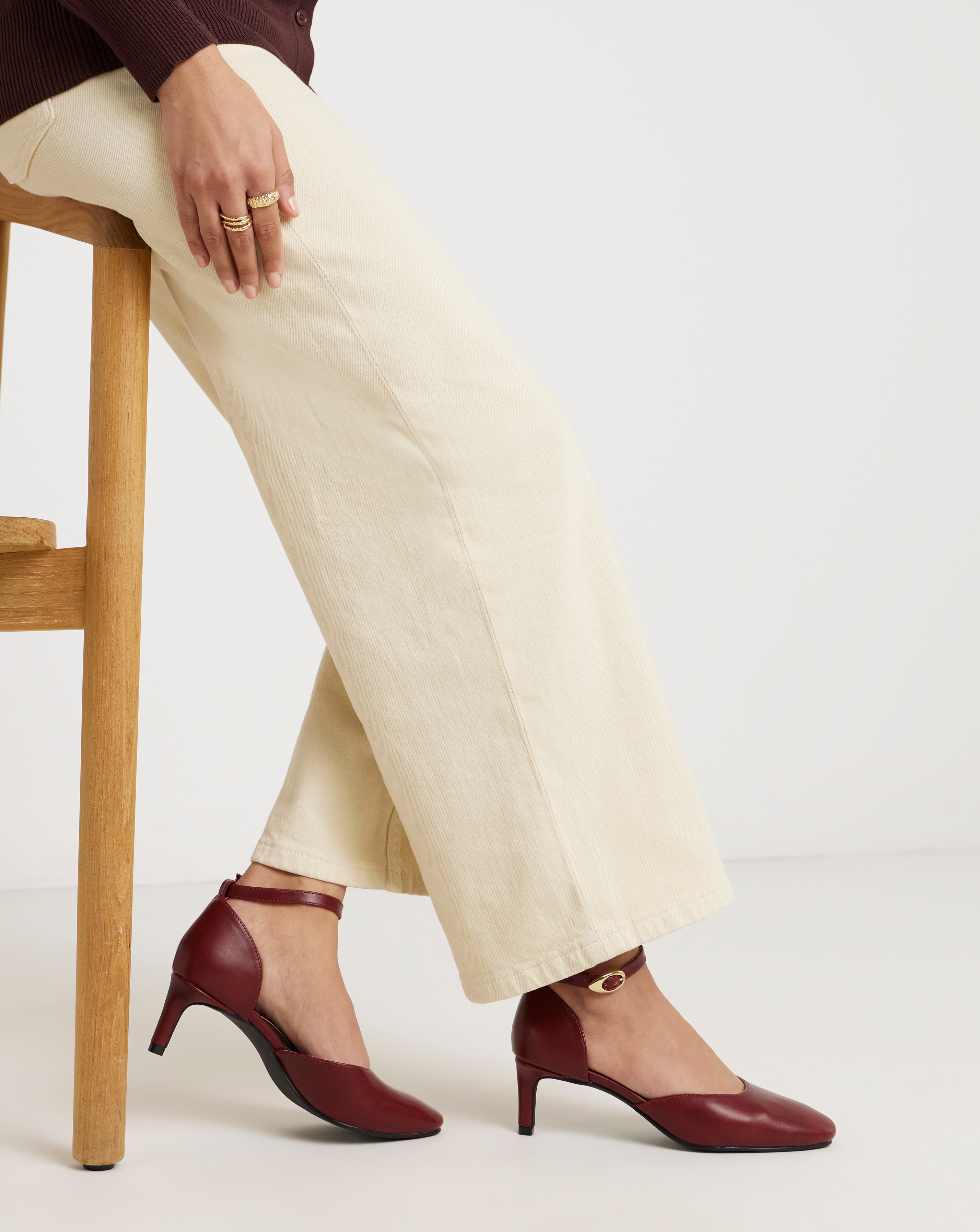 New In - Two Part Heeled Shoes Extra Wide