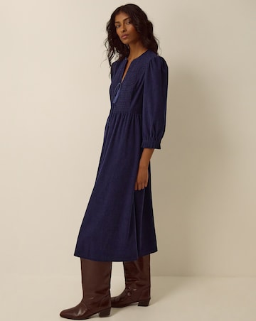 Monsoon Sara Smocked Corduroy Midi Dress