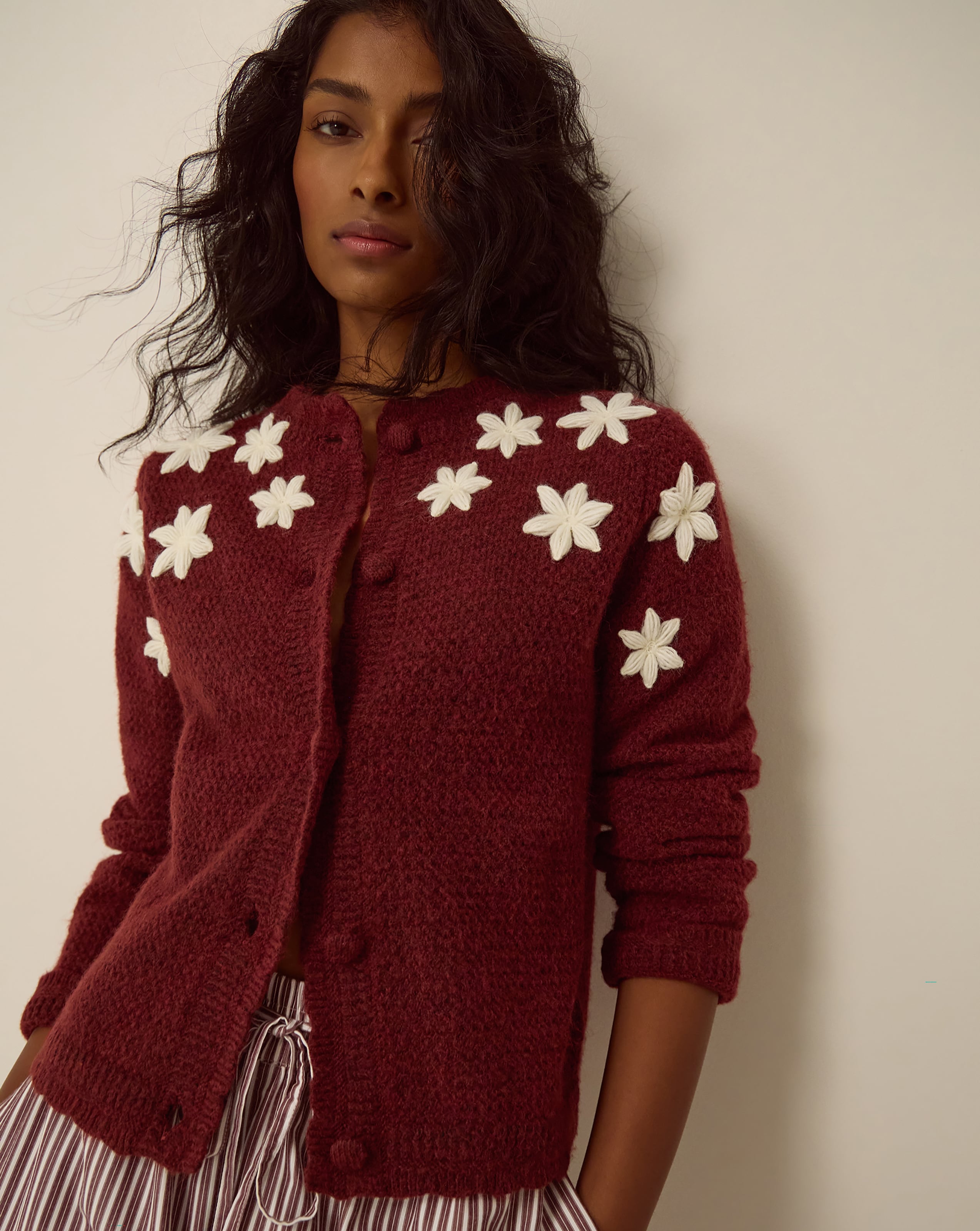 Monsoon Erin Floral Embroidered Cardigan