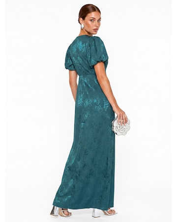 Maya Deluxe Floral Satin Maxi Dress