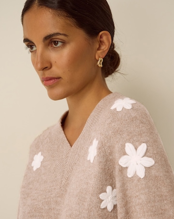 Monsoon Emily Floral Embroidered Jumper