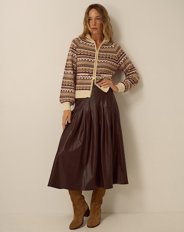 Monsoon Ottie Pleated Midi Skirt