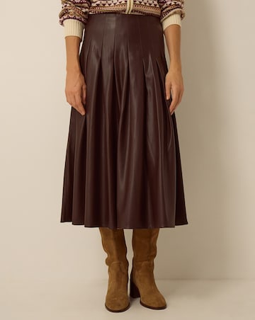 Monsoon Ottie Pleated Midi Skirt