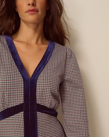 Monsoon Claude Houndstooth Midi Dress