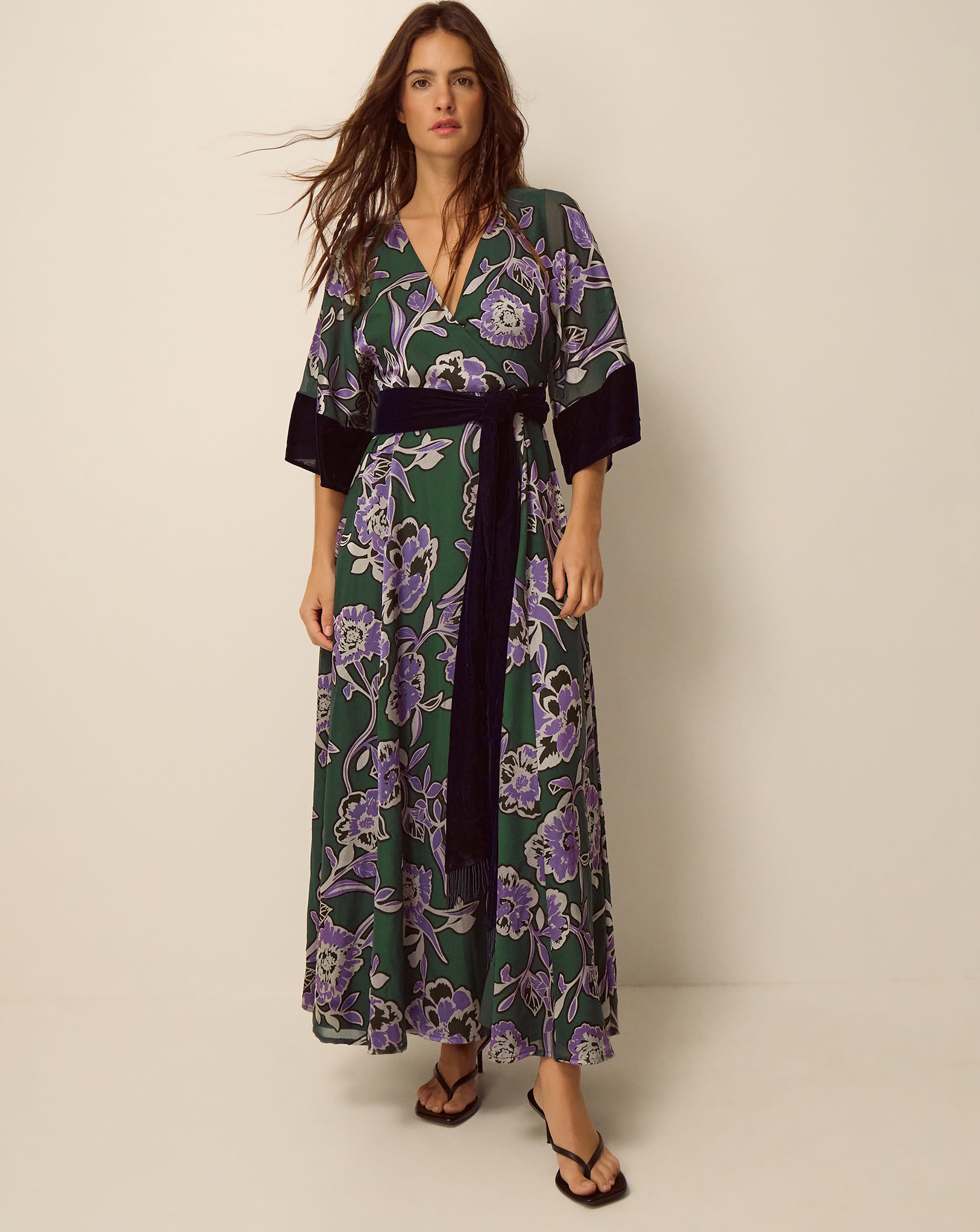 Monsoon Willow Floral Print Midi Dress