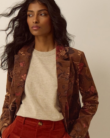 Monsoon Princella Floral Corduroy Blazer
