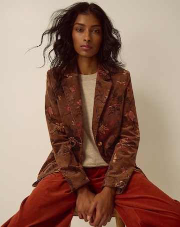 Monsoon Princella Floral Corduroy Blazer