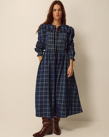 Monsoon Ruth Check Corduroy Midi Dress