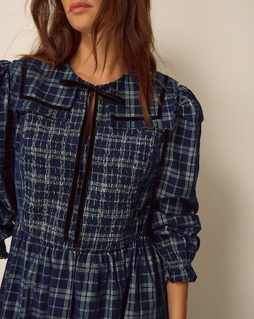 Monsoon Ruth Check Corduroy Midi Dress