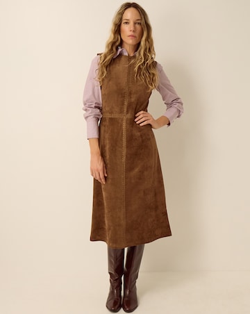 Monsoon Josie Faux Suede Midi Dress