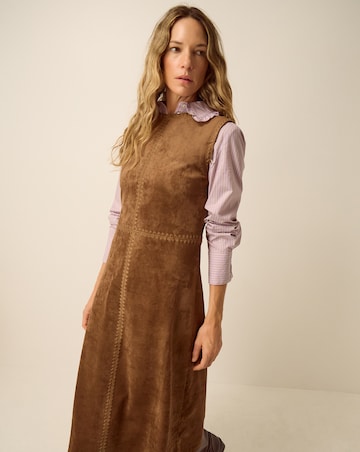 Monsoon Josie Faux Suede Midi Dress