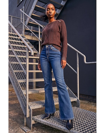 Roman Petite Bootcut Stretch Jeans