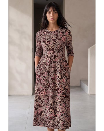 Roman Petite Floral Midi Dress