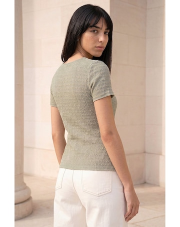 Roman Petite Textured Side Tie Top