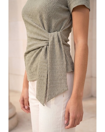 Roman Petite Textured Side Tie Top