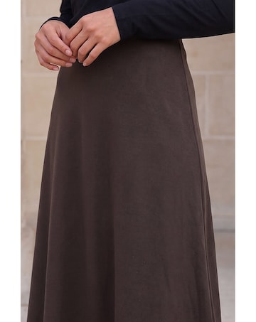 Roman Petite Ponte Stretch Midi Skirt