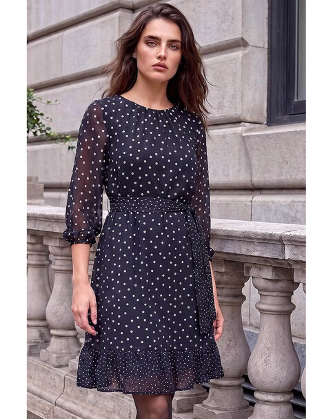Roman Petite Frill Hem Dress