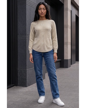 Roman Petite Cable Knit Pocket Jumper