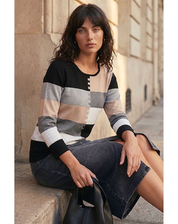 Roman Colour Block Hotfix Jumper