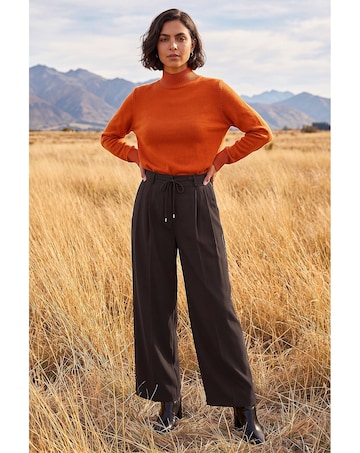 Roman Skinny Tie Wide Leg Trouser