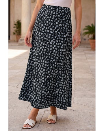 Roman Floral Paisley Print Skirt