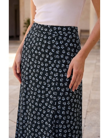 Roman Floral Paisley Print Skirt