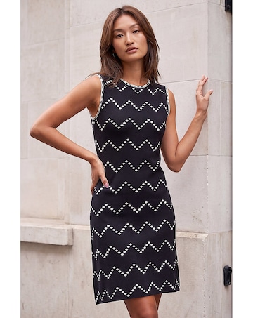 Roman Chevron Knit Dress