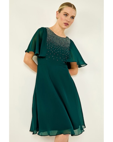 Roman Petite Embellished Skater Dress