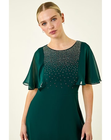 Roman Petite Embellished Skater Dress