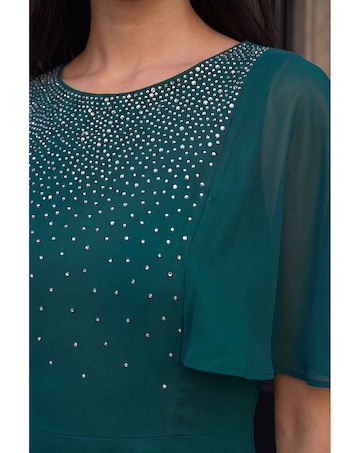 Roman Petite Embellished Skater Dress