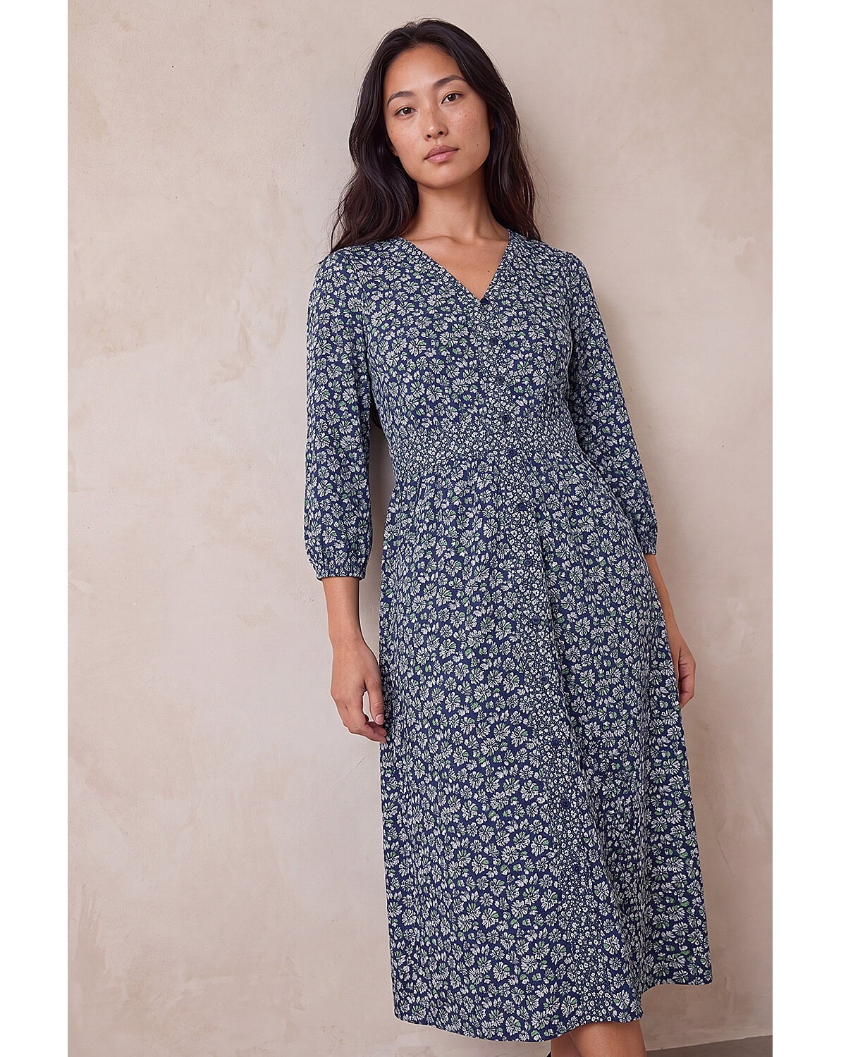 Roman Petite Floral Print Midi Dress