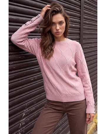 Roman Petite Button Cuff Knit Jumper