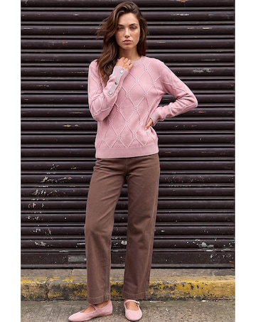 Roman Petite Button Cuff Knit Jumper