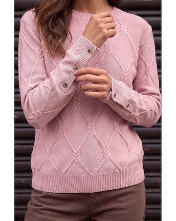 Roman Petite Button Cuff Knit Jumper