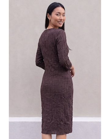 Roman Textured Midi Dress