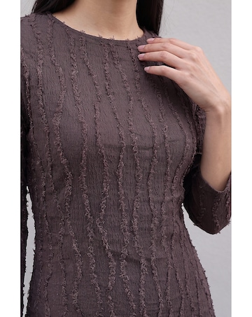 Roman Textured Midi Dress