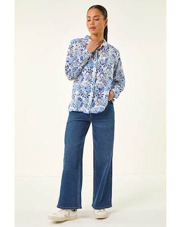 Roman Petite Floral Embroidered Blouse