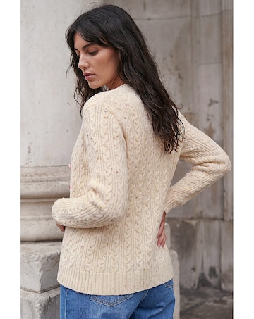 Roman Speckled Heart Cardigan