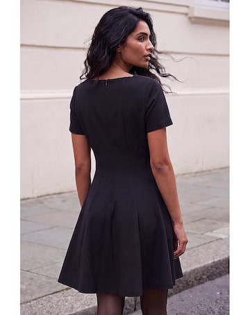 Roman Square Neck Panel Dress