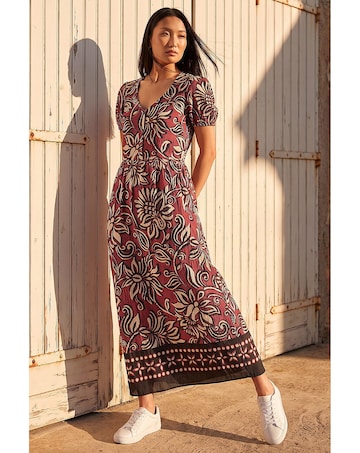 Roman Border Print Dress