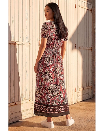 Roman Border Print Dress