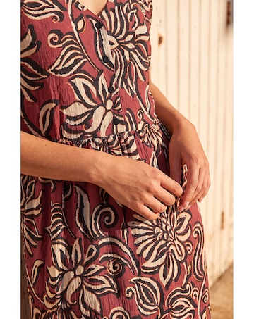 Roman Border Print Dress