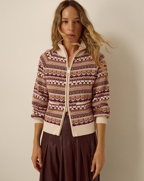 New In - Monsoon Fie Fair Isle Cardigan