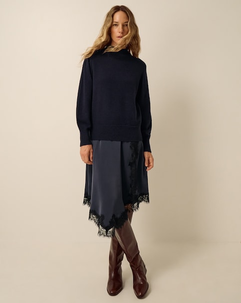 New In - Monsoon Suzy Lace Satin Midi Dress