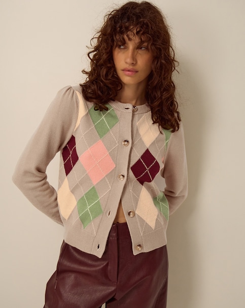 New In - Monsoon Alba Argyle Cardigan