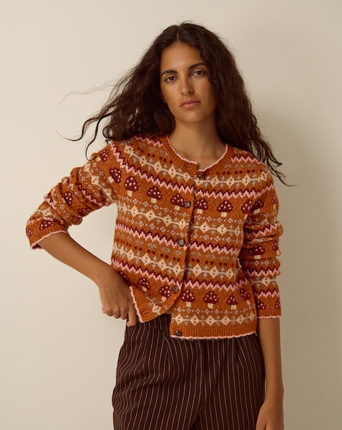 New In - Monsoon Mia Mushroom Knit Cardigan